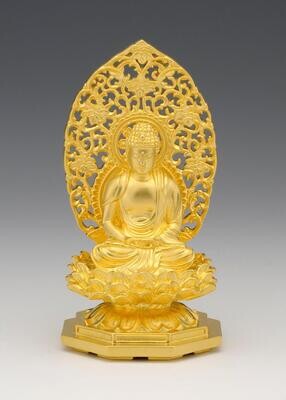 Amida Nyorai(阿弥陀如来 純金製 総高10cm)