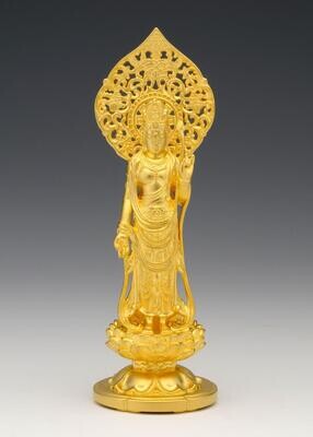 Sho Kanzeon(聖観世音菩薩 純金製 総高14cm)