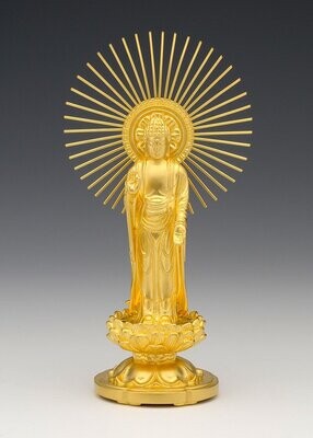 Amida Nyorai(阿弥陀如来 東本願寺 純金製 総高13cm)