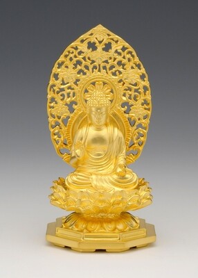 Shaka Nyorai(釈迦如来 純金製 総高10cm)