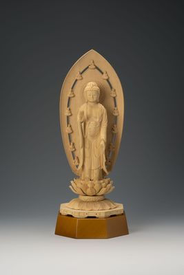 the latest-butsuzo Shakyamuni (立釈迦)