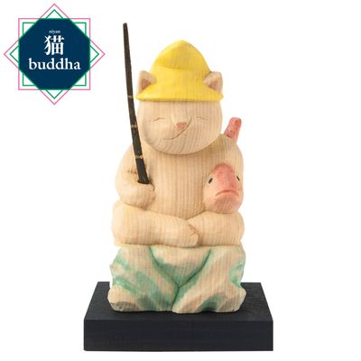 Cat buddha Ebisu (猫buddha 猫福神 恵比寿)