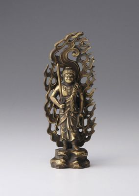 Fudo Myoo (Acala) (不動明王) 15.5cm (Antique Gold Color Finish)