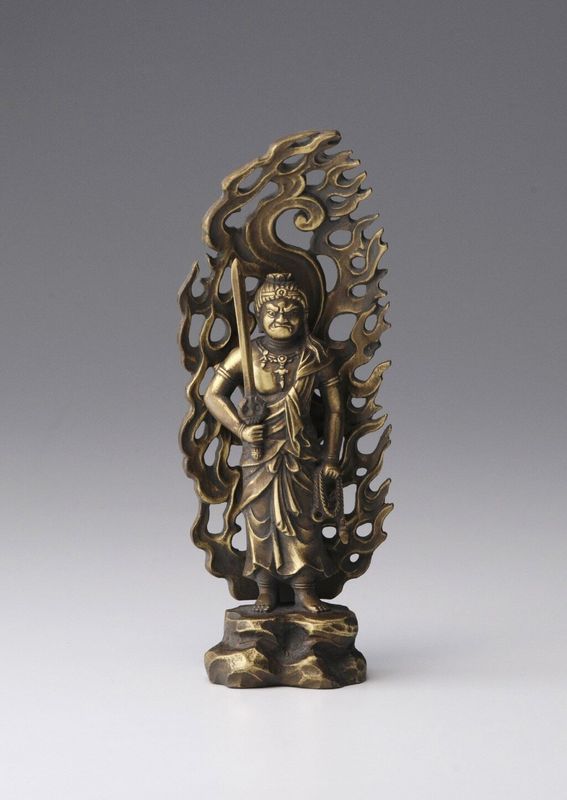 Fudo Myoo (Acala) (不動明王) 15.5cm (Antique Gold Color Finish)