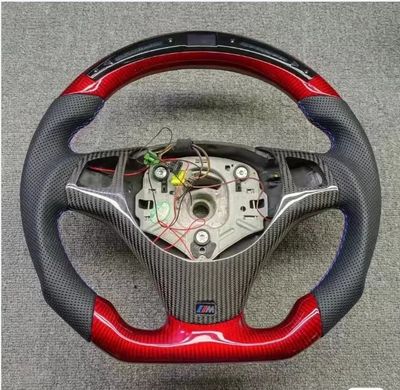 LED Carbon Fiber Steering wheel with leather for BMW E90/E91/E92/E93