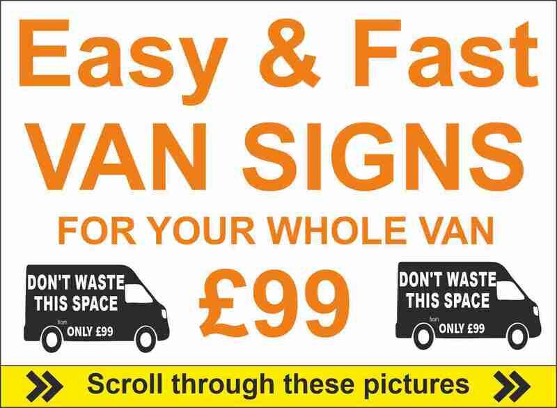 Drive in Style: Fast and Easy DIY Van Signage for Every Side of Your Vehicle 3X 100cm by 30cm fill in the form and &quot;buy now&quot; we will send it to you straight away.