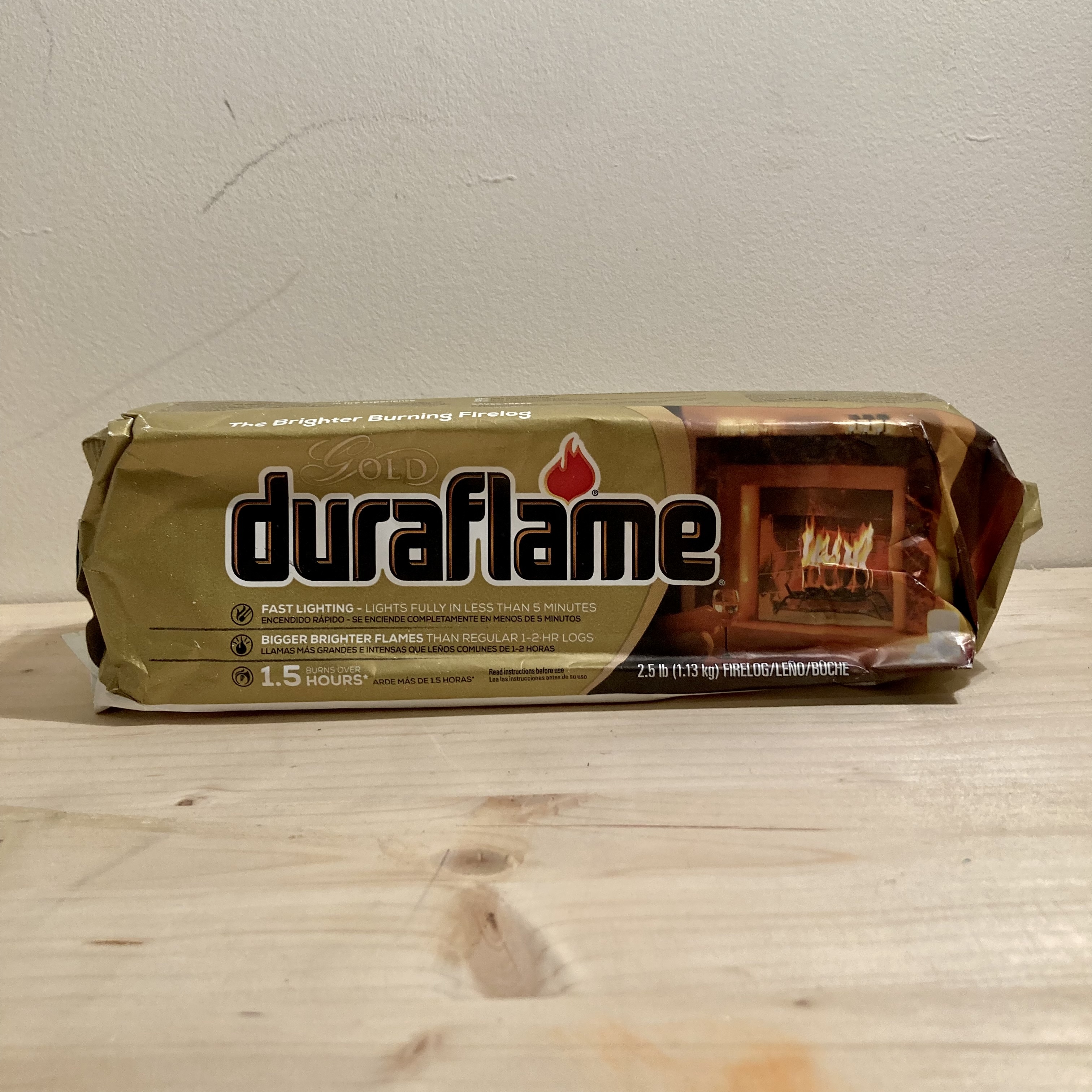 Duraflame Gold Firelog – Fire Starter Log – 1.5 Hour
