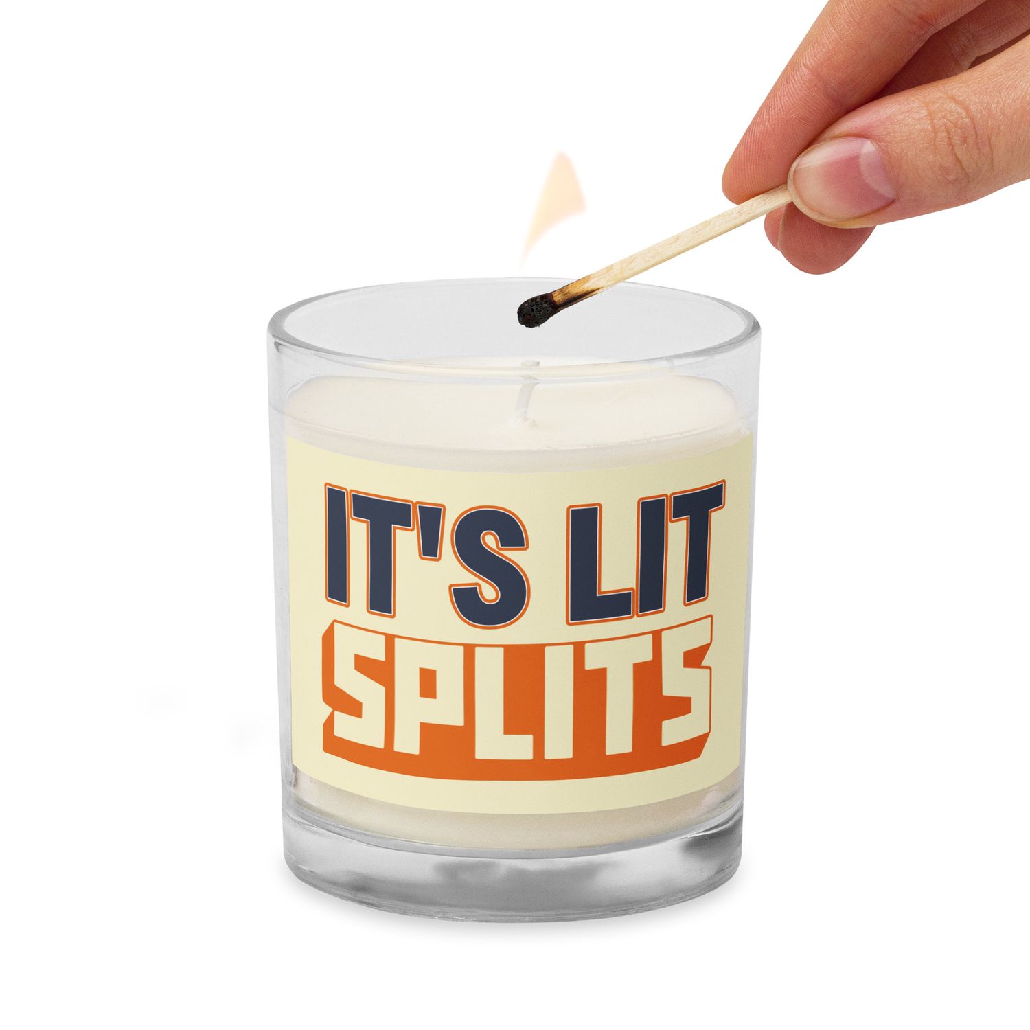 Glass jar soy wax candle