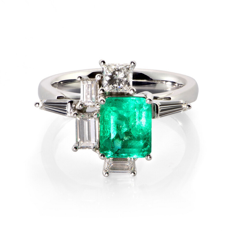 Emerald and Diamond Ring