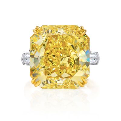 Scarselli 40 Ct Fancy Intense Yellow Diamond Engagement Ring