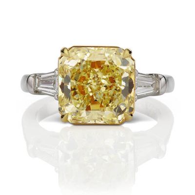 Scarselli 6.04 Carat Fancy Intense Yellow Diamond Engagement Ring