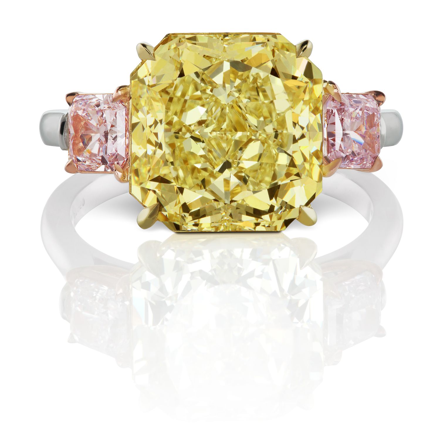 Scarselli 6.96 Ct. Fancy Yellow Diamond Engagement Ring