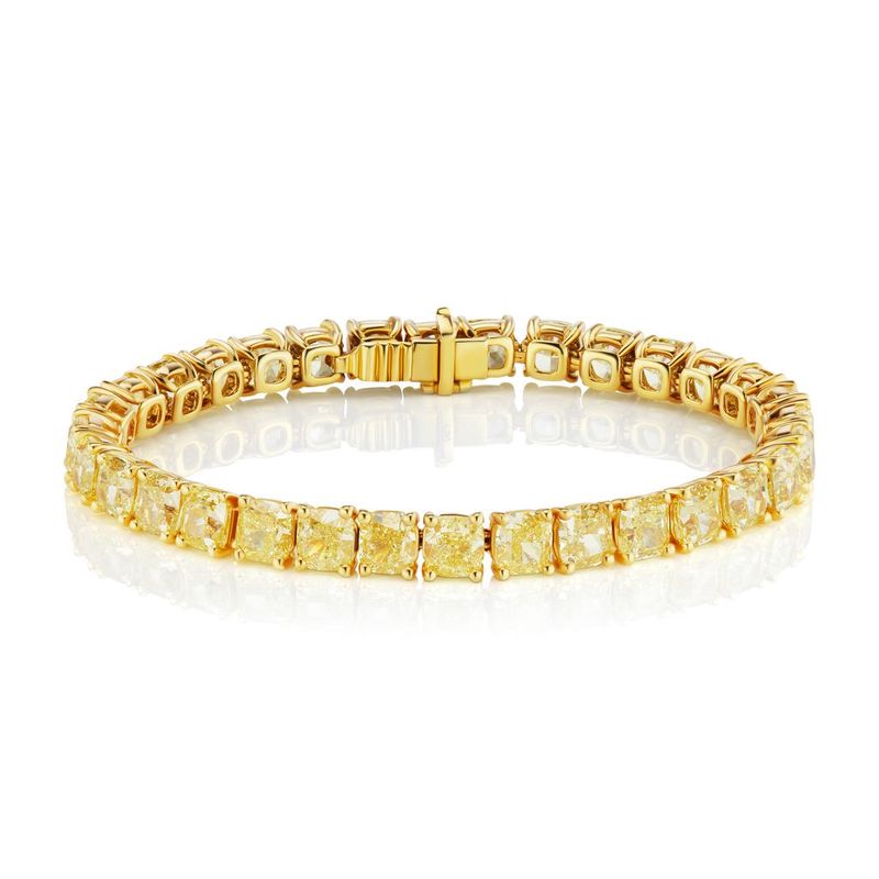 Scarselli 32.77 Fancy Yellow Diamonds Tennis Bracelet