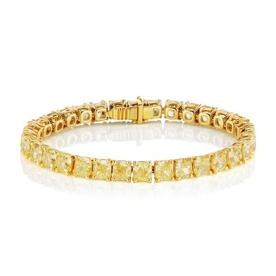 Scarselli 32.77 Fancy Yellow Diamonds Tennis Bracelet
