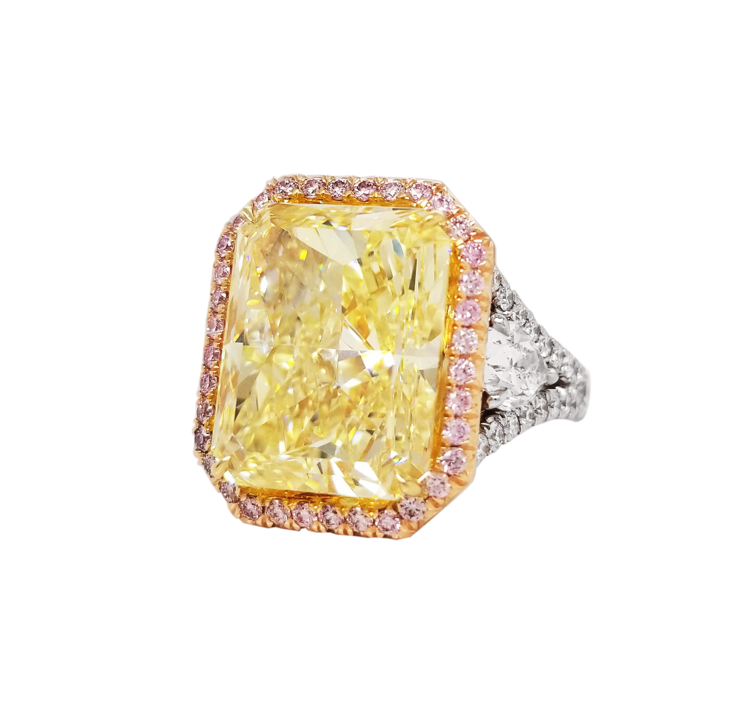 Scarselli 10.35 Carat Fancy Light Yellow Diamond Engagement Ring