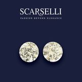 Pair of 4 Carat White Round Brilliant Loose Diamonds