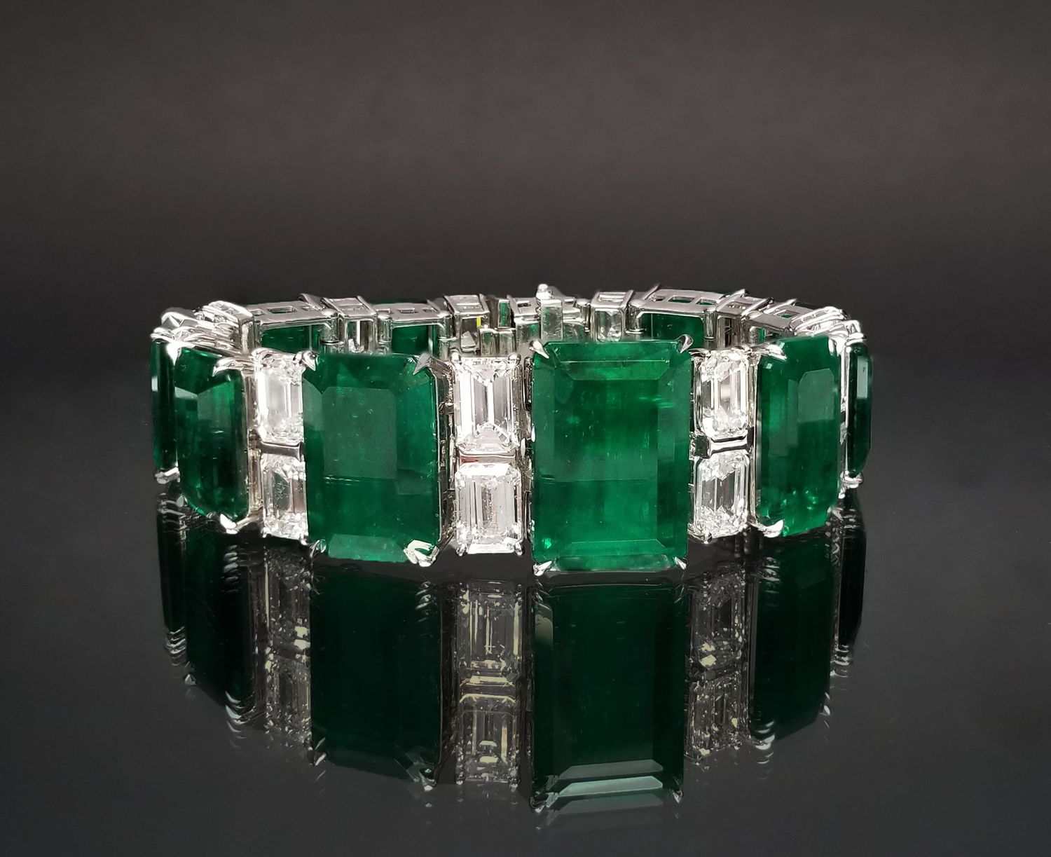 Scarselli 61.30 Carat Emerald Bracelet
