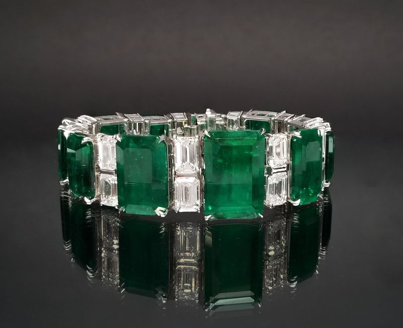 Scarselli 61.30 Carat Emerald Bracelet
