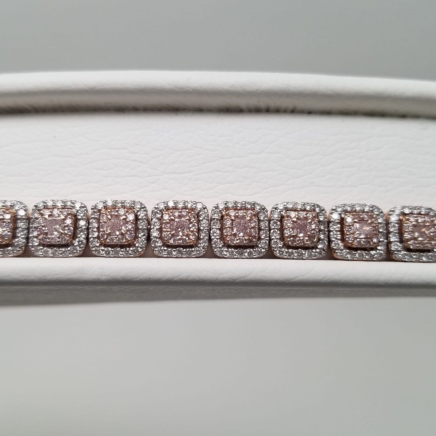 Scarselli 1.35 Natural Fancy Pink Diamond Tennis Bracelet