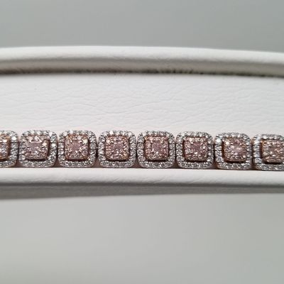 Scarselli 1.35 Natural Fancy Pink Diamond Tennis Bracelet
