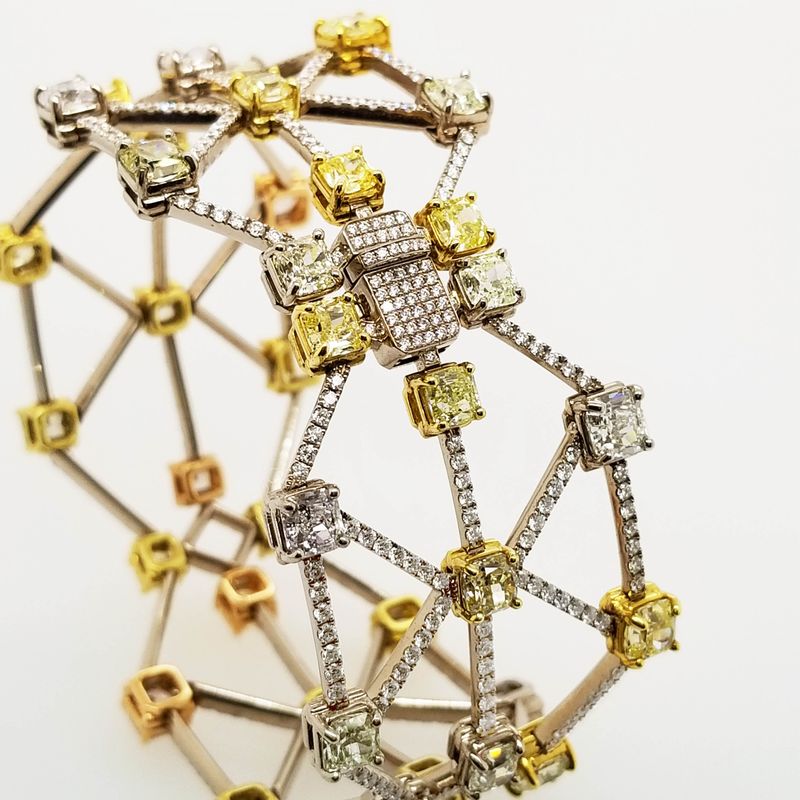 Scarselli 18.37 Carats Natural Fancy Color Diamond Bracelet
