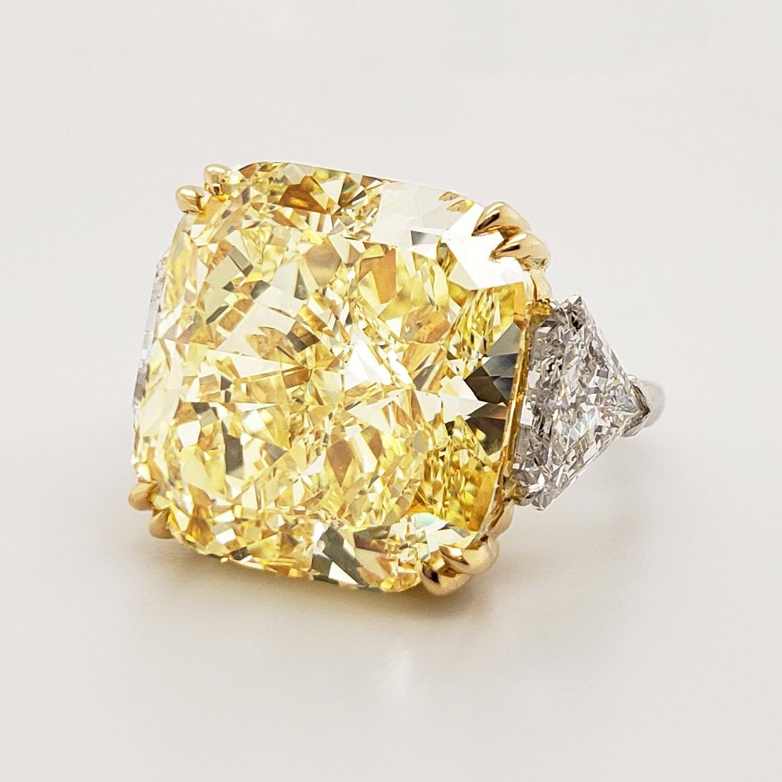 Scarselli 21.81 Carat Fancy Intense Yellow Diamond Ring