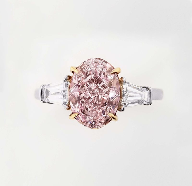 Scarselli 2.23 Carat Fancy Purplish Pink Natural Diamond Engagement Ring