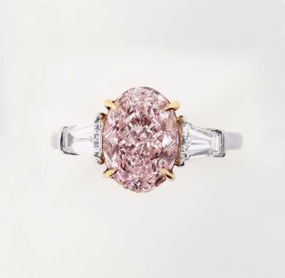 Scarselli 2.23 Carat Fancy Purplish Pink Natural Diamond Engagement Ring