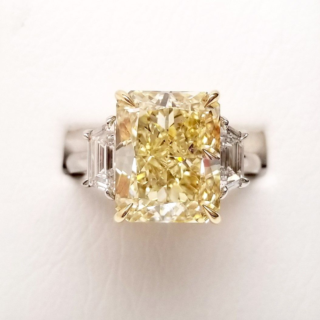Scarselli 7.11 Carat Fancy Yellow Natural Diamond Engagement Ring