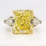 Scarselli 9.02 Carat Fancy Yellow Natural Diamond Engagement Ring