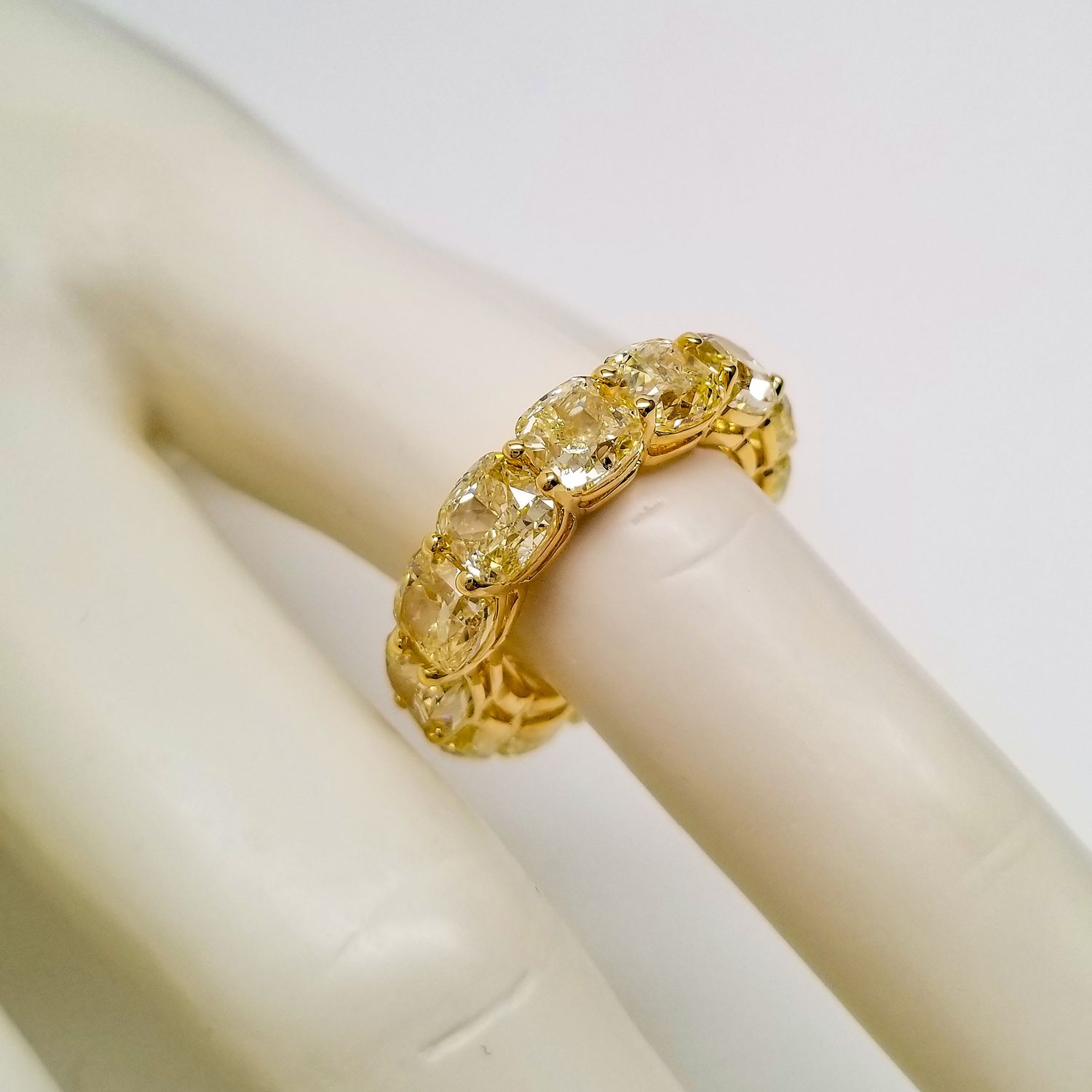 Scarselli 13.21 Carat Fancy Light Yellow Natural Diamond Ring