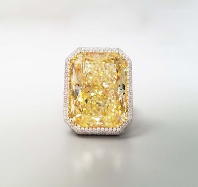 Scarselli 31.46 Fancy Yellow Natural Diamond Engagement Ring