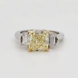 Scarselli 3.01 Fancy Light Yellow Natural Diamond Engagement Ring