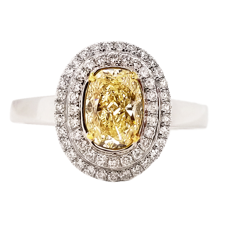 ​Scarselli 1.20 Carat Fancy Light Yellow Diamond Ring