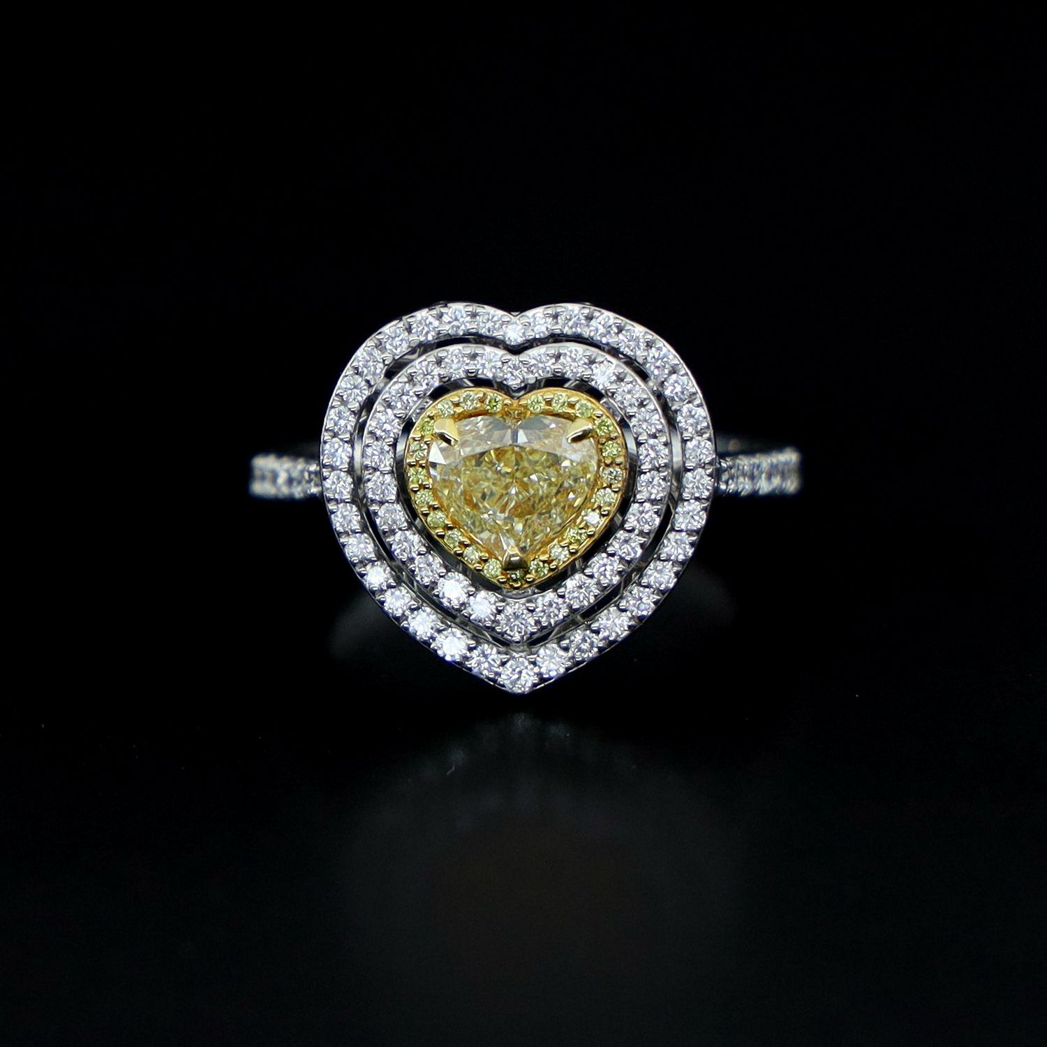Scarselli 1.01 Carat Heart Shape Natural Diamond Ring