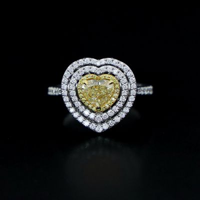 Scarselli 1.01 Carat Heart Shape Natural Diamond Ring