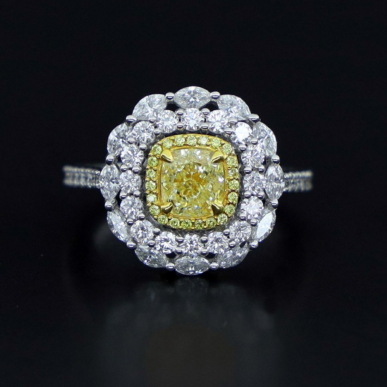 Scarselli-1.00 Cushion Cocktail Ring