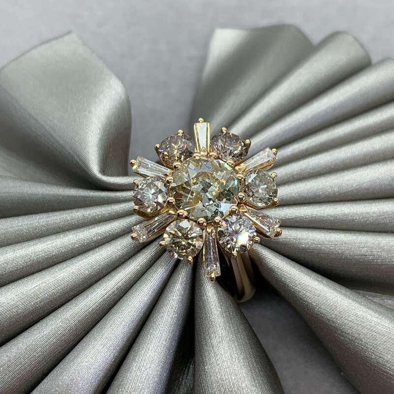 Fancy Brown and White Diamonds Diamond Ring