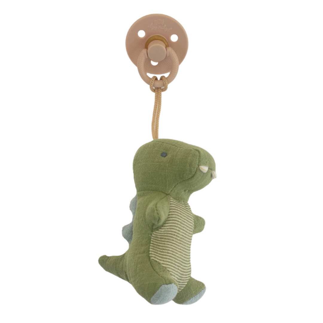 Bitzy Pal Natural Rubber Pacifier &amp; Stuffed Animal