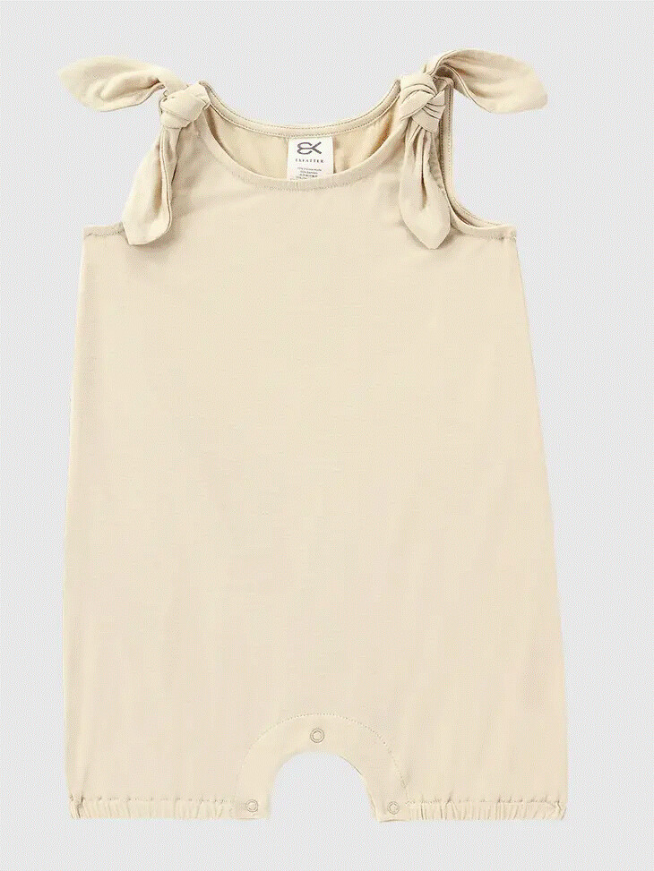 Baby Bowknot Overall | Naples Yellow