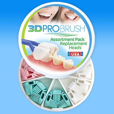 3-Sided Toothbrush 7-PK Replacement Brush Heads