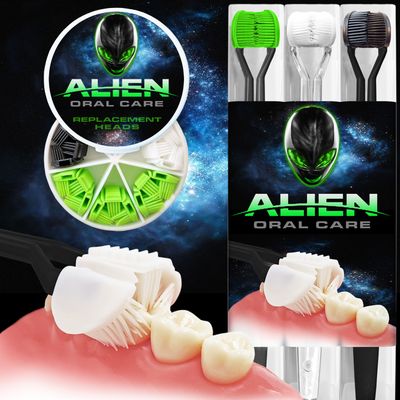 Alien Oral Care | 3-Sided Toothbrush | 3PK + 7 Heads