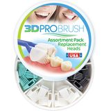 3D PRO BRUSH |  3-Sided Toothbrush | 7PK Replacement Heads * ECO-FRIENDLY * USA