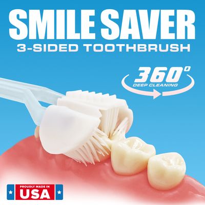 SMILE SAVER 360° 3-Sided Toothbrush + Toothpaste Tablets