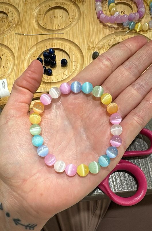 Rainbow Selenite bracelet