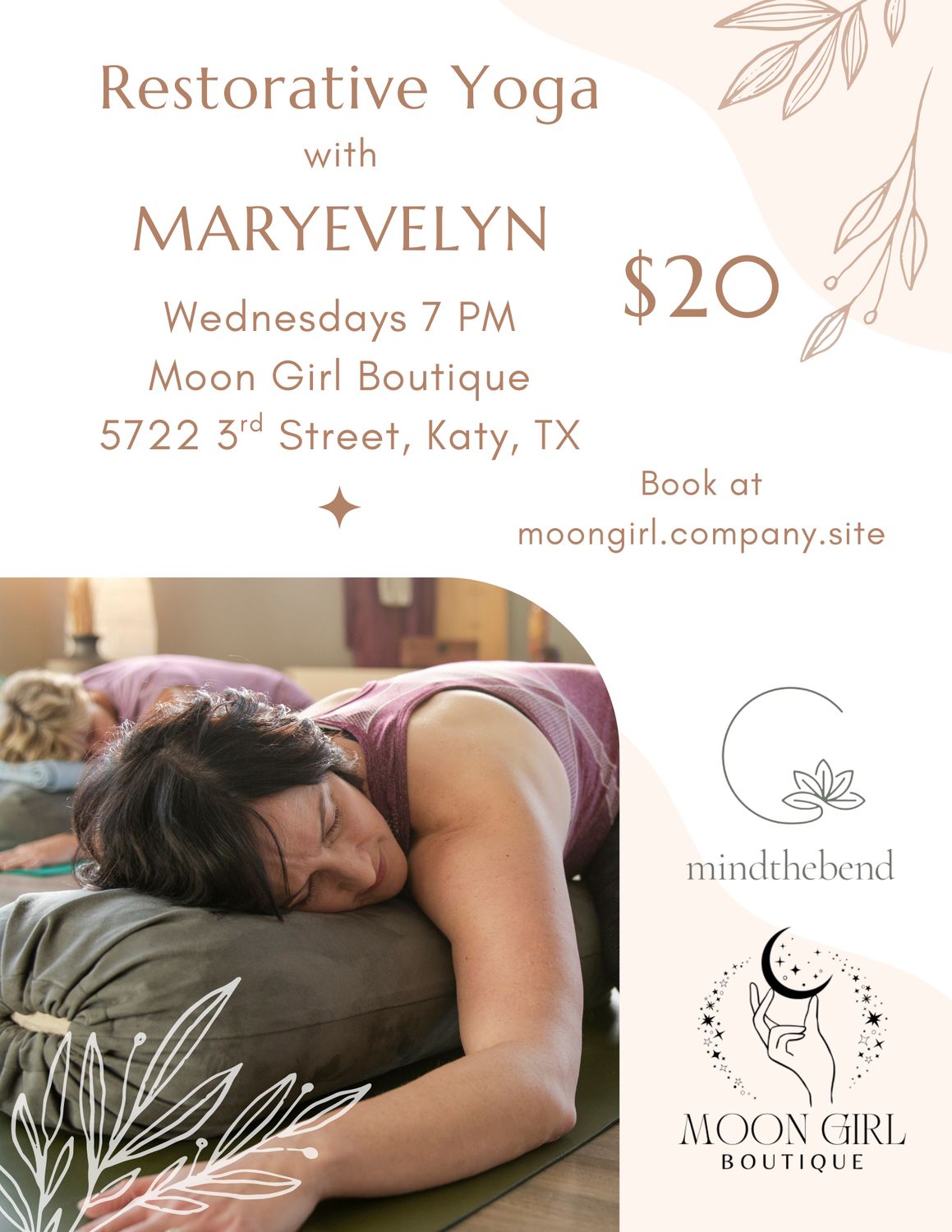 7pm Wed Restorative Yoga