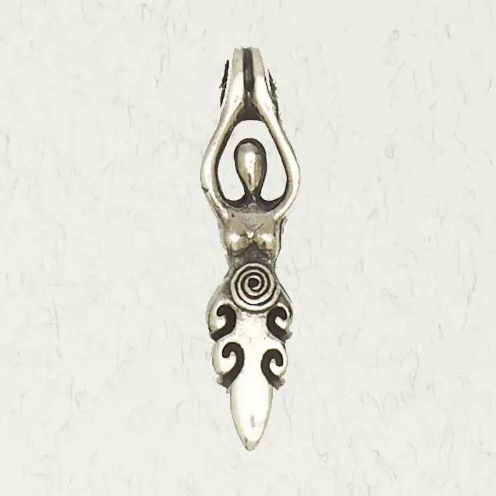 Goddess Pewter Pendant Necklace - Goddess Of Earth &amp; Sky: Pewter