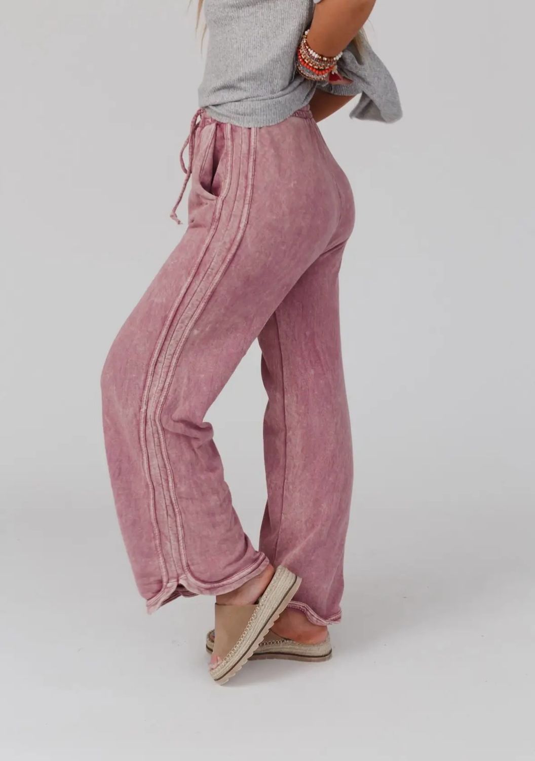 So Comfy Wide Leg Full Pant - New Mauve