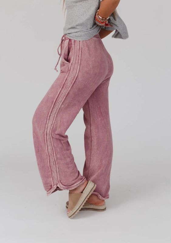 So Comfy Wide Leg Full Pant - New Mauve