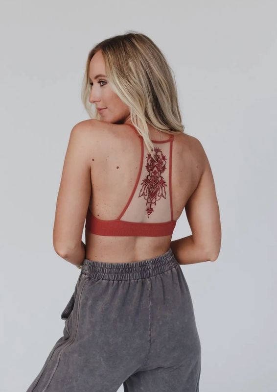 Tattoo Bralette - Rust: Rust, 2/3X